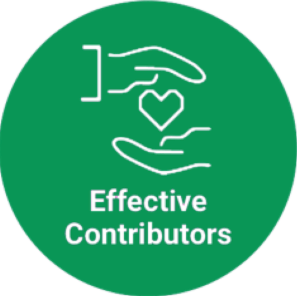 Badge icon reading "Effective Contributers"