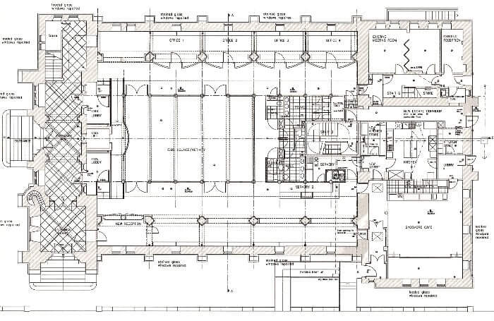 Architects drawing of the proposed ground floor conversion